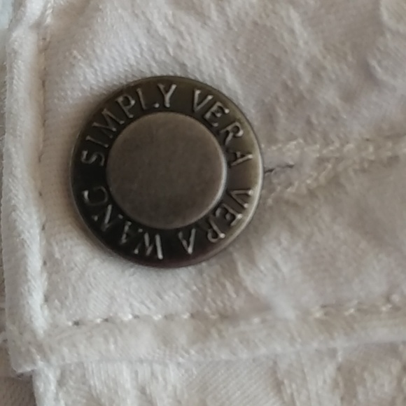 Simply Vera Vera Wang cropped pants • textured jacquard stretch • white • 2P - Picture 6 of 12